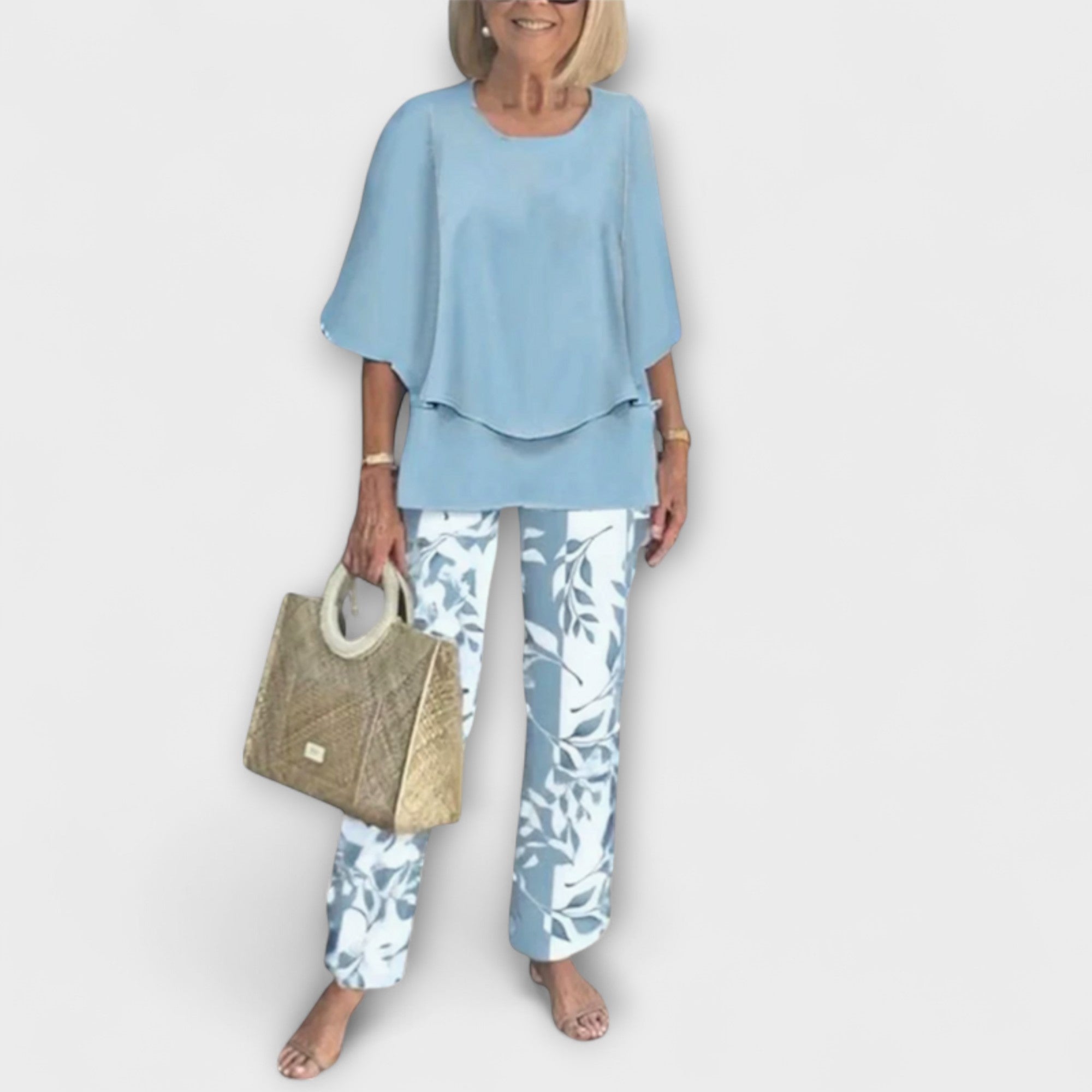 Rosamund - Moderne Sett med Komfortabel Bluse og Bukser