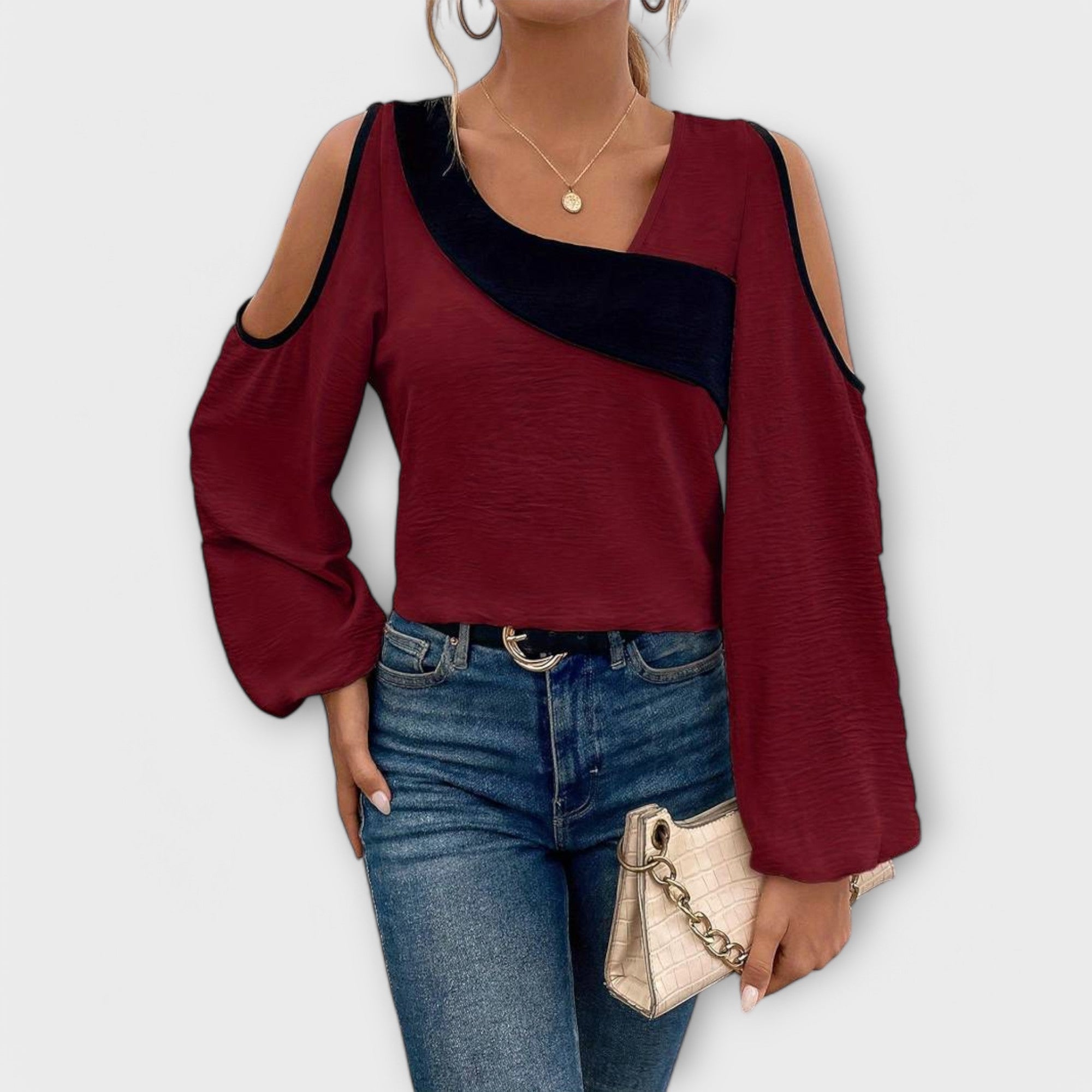 Scarlett - Bluse med Firkanthals