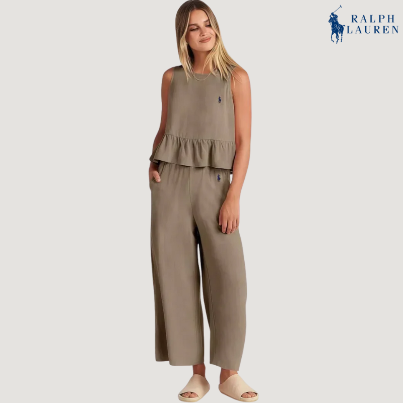 Ꮢalph Ꮮаᴜгеn Ruffled To-delt Sett + Gratis Solhatt – Kjøp 1 Få 2