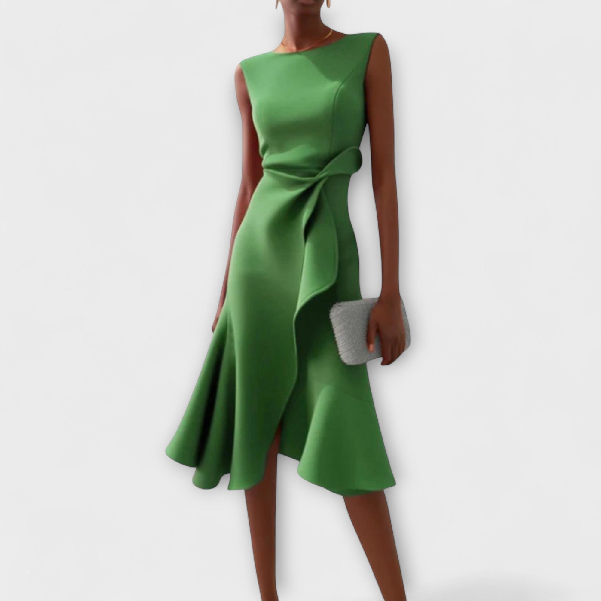 Juliette – Drapert Asymmetrisk Midi Kjole