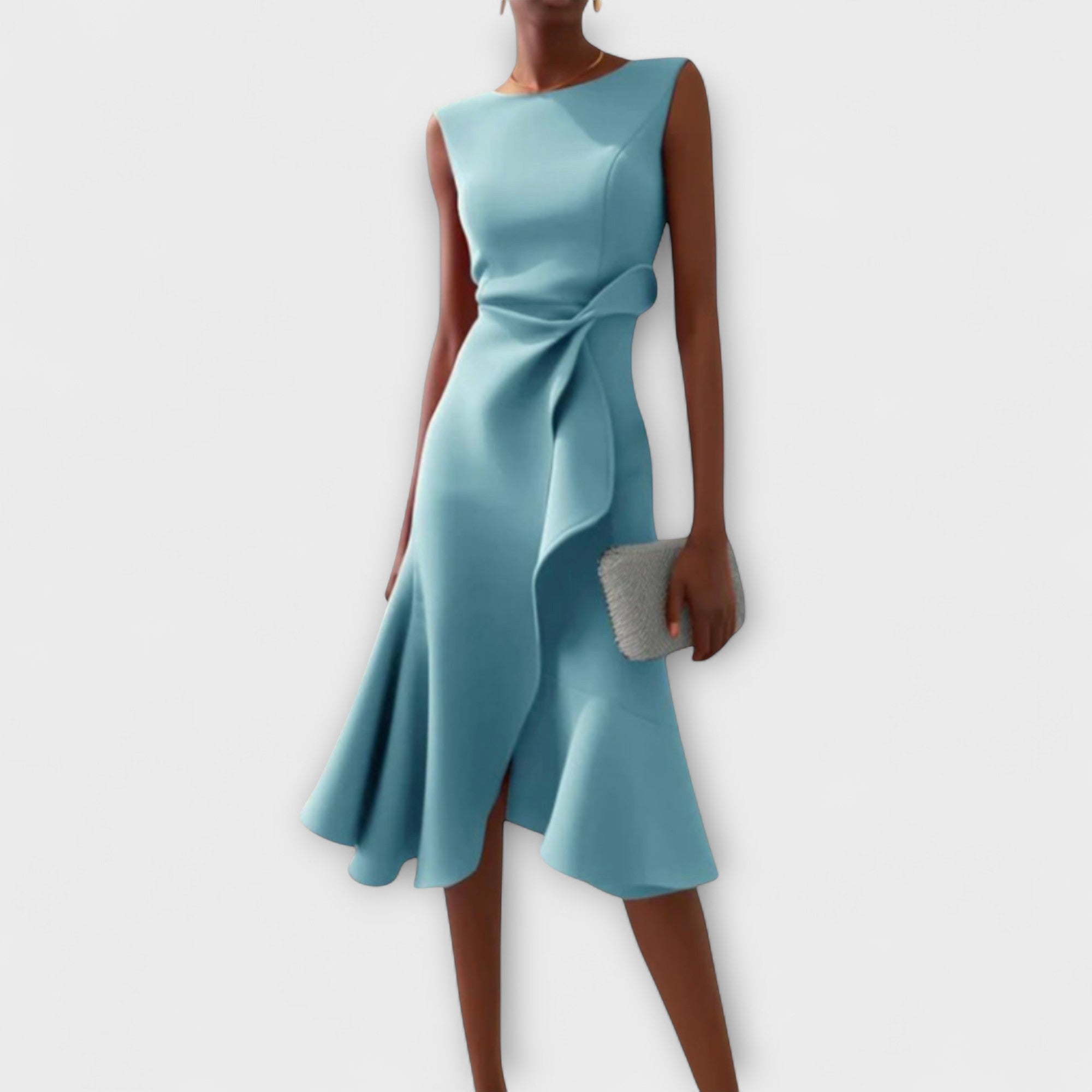 Juliette – Drapert Asymmetrisk Midi Kjole