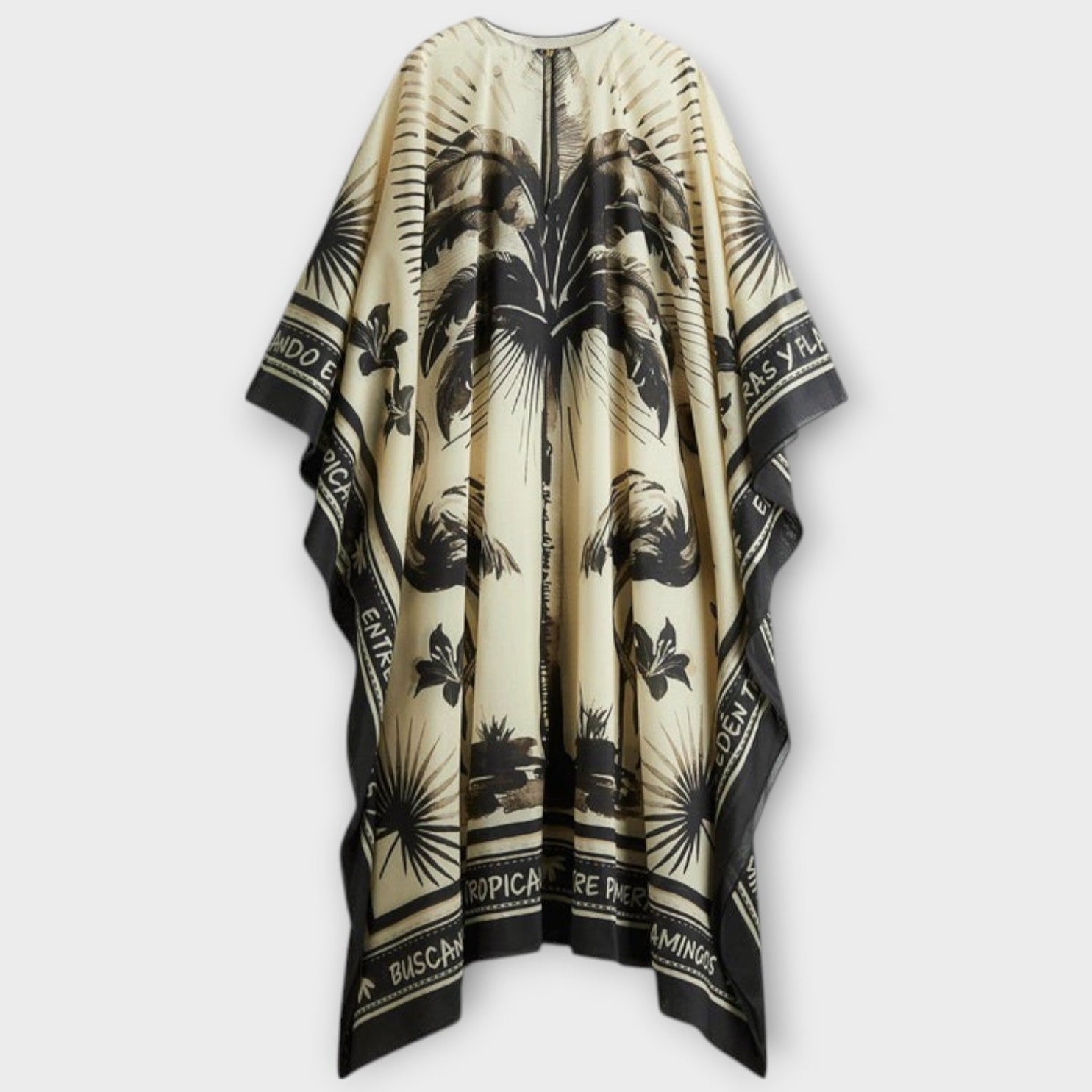 Melissa - Ekstra stor Flamingo Print Kaftan Maxi Kjole