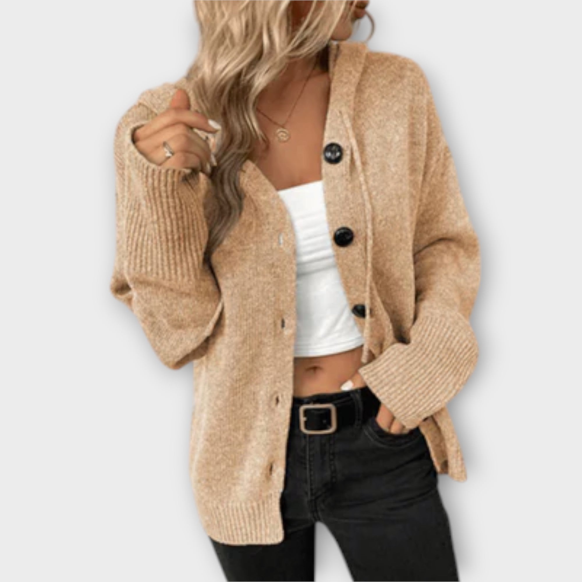 Brittan - Strikket Cardigan med Knapper