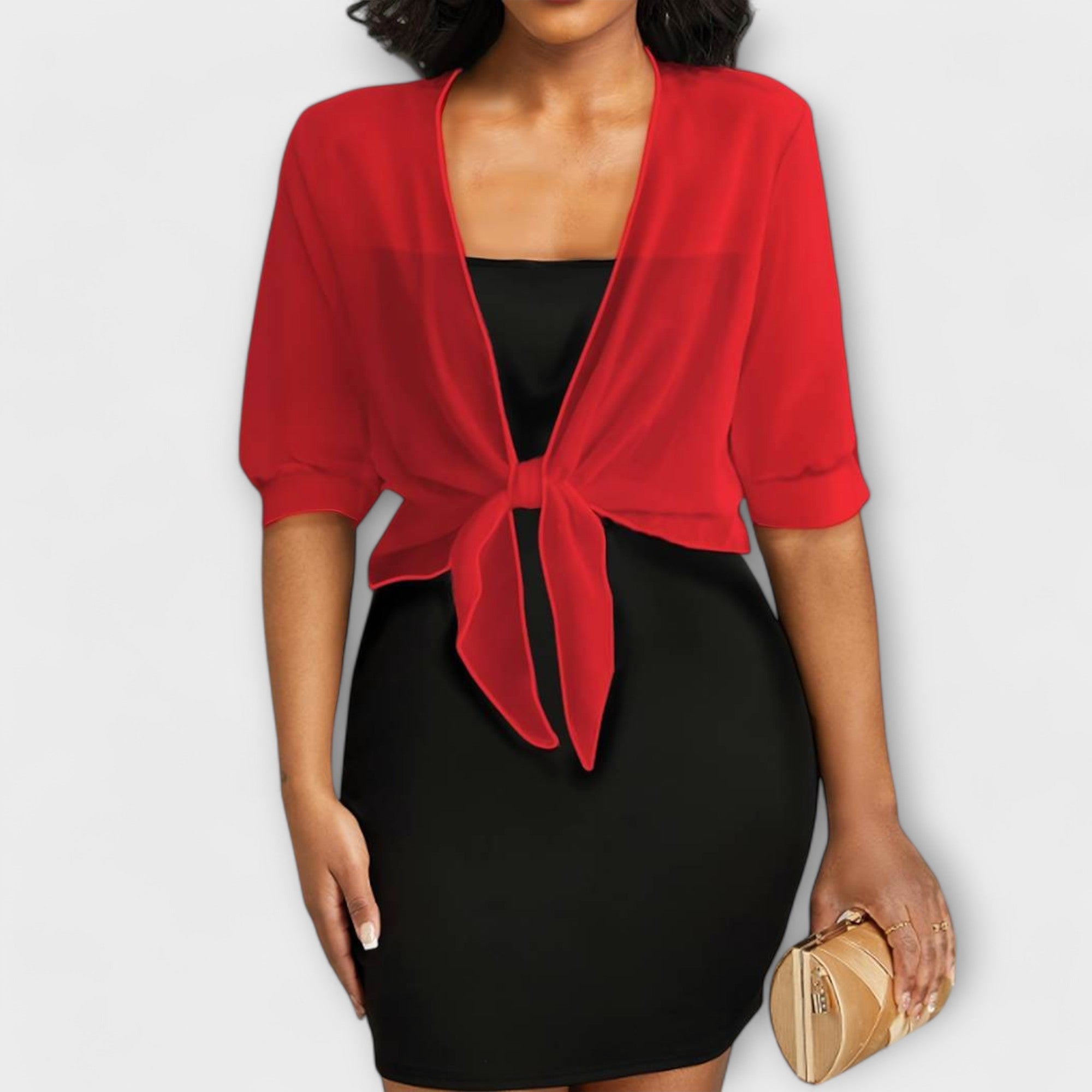 Olivia - Bluse med Åpen Front