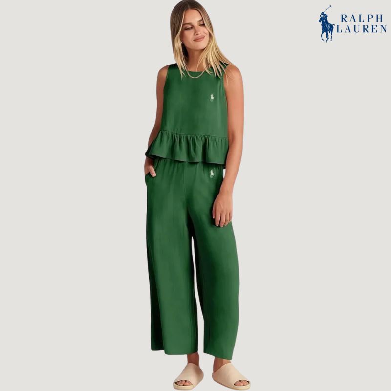 Ꮢalph Ꮮаᴜгеn Ruffled To-delt Sett + Gratis Solhatt – Kjøp 1 Få 2
