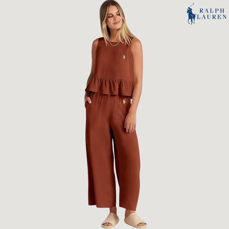 Ꮢalph Ꮮаᴜгеn Ruffled To-delt Sett + Gratis Solhatt – Kjøp 1 Få 2