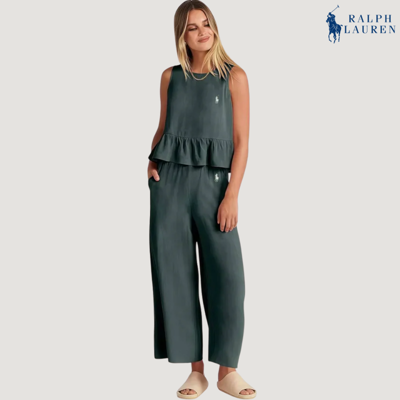 Ꮢalph Ꮮаᴜгеn Ruffled To-delt Sett + Gratis Solhatt – Kjøp 1 Få 2