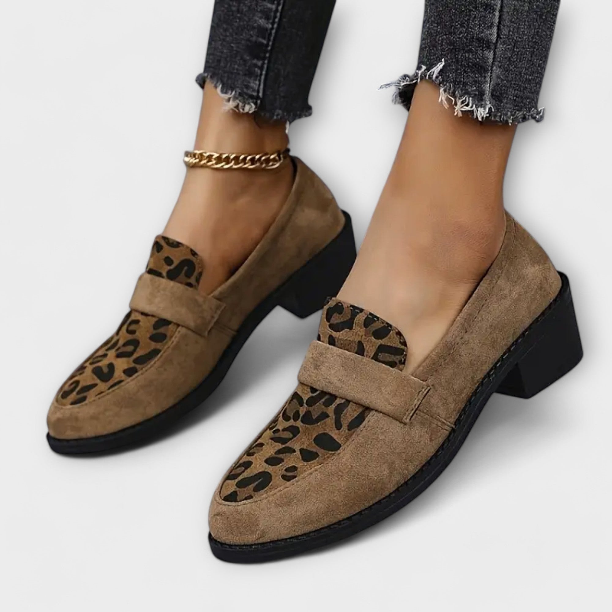 Karla - Elegante Kvinners Sko med Leopardmønster