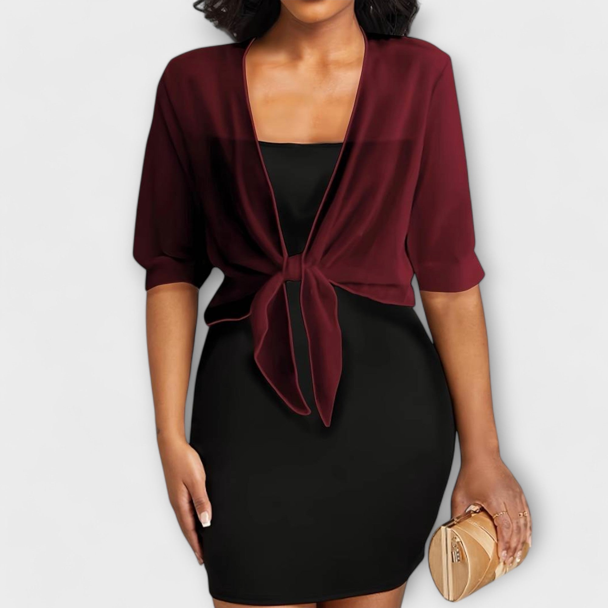 Olivia - Bluse med Åpen Front