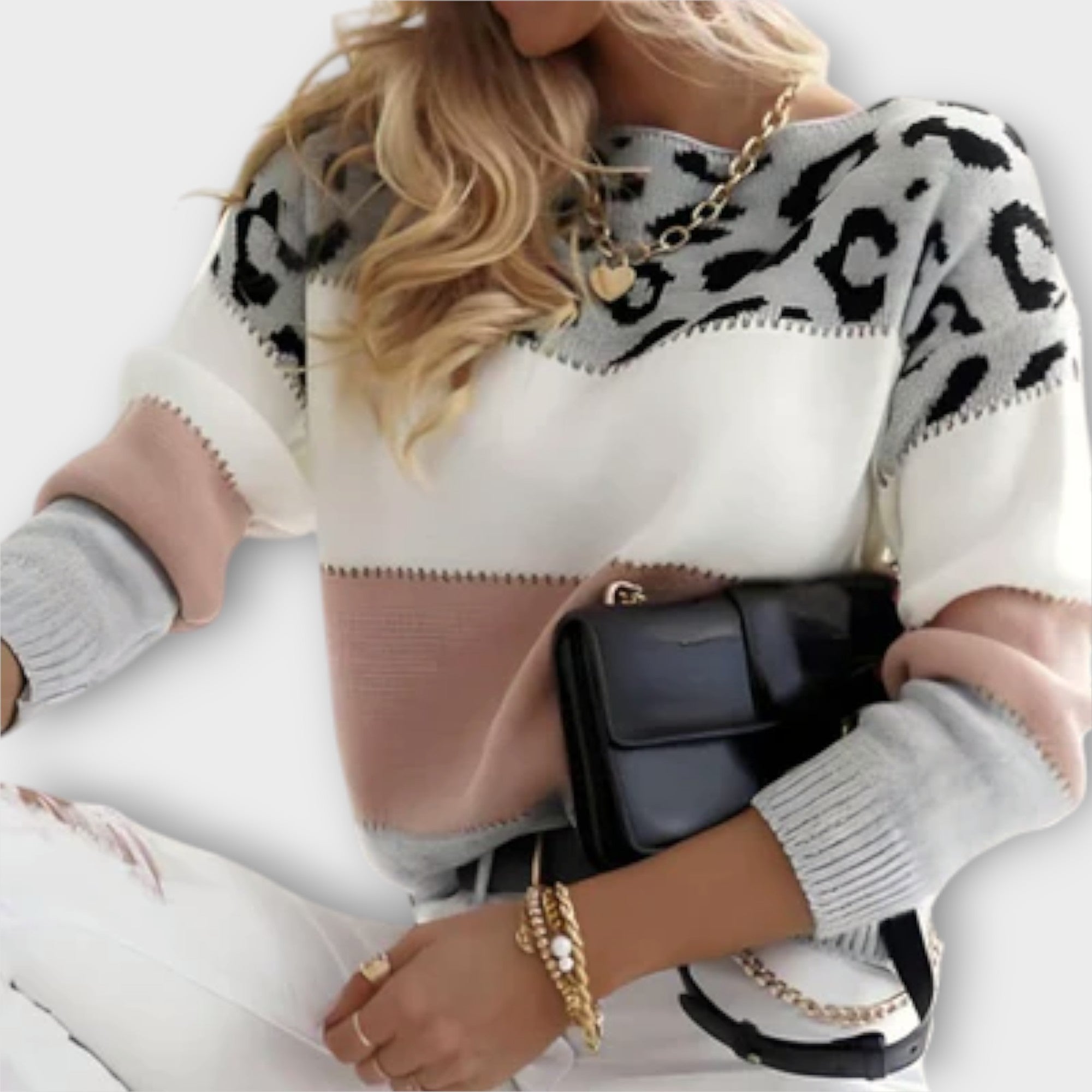 Cheyenne - Uformell Genser med Leoparddesign