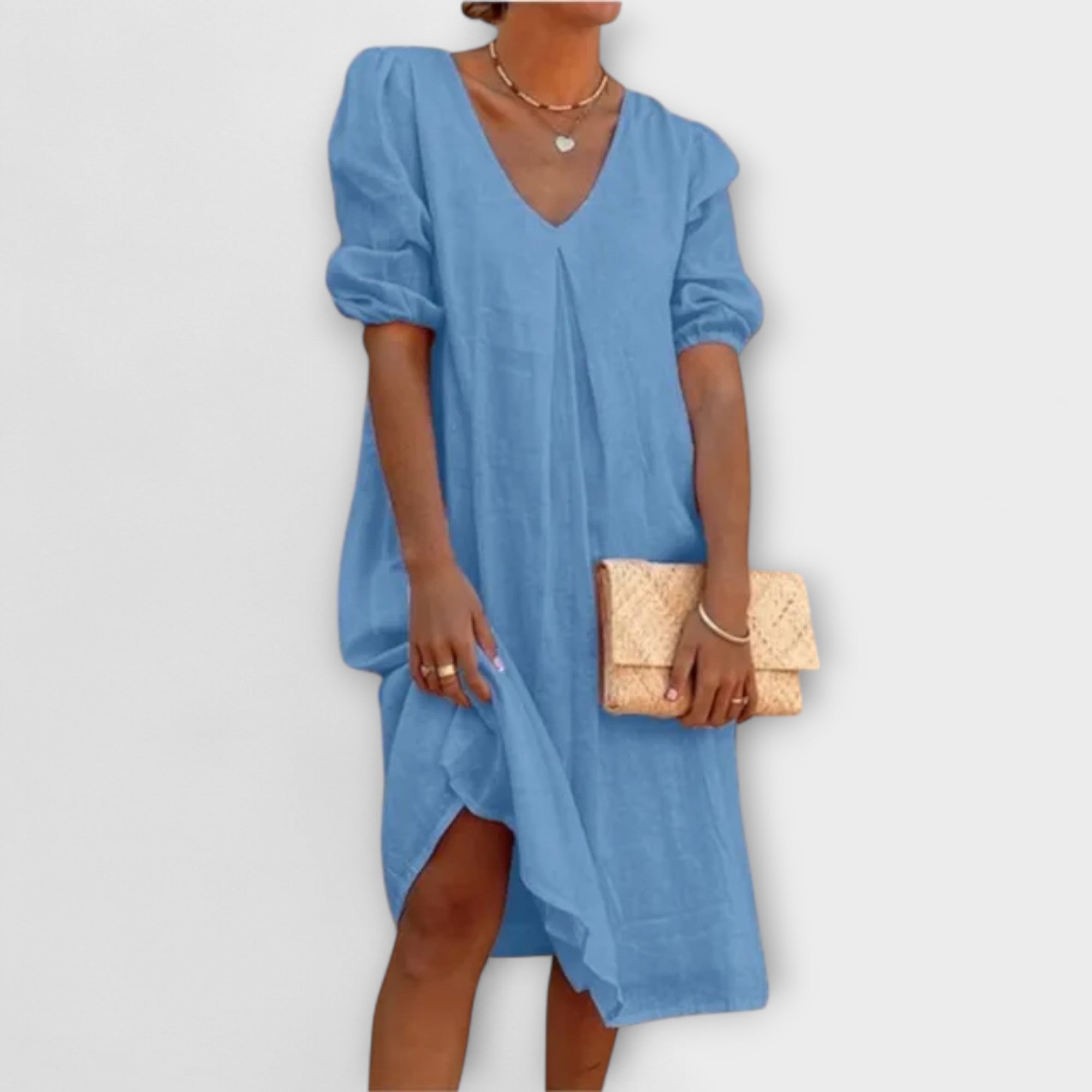 Fanny - Elegant Sommerkjole med Heklede Detaljer