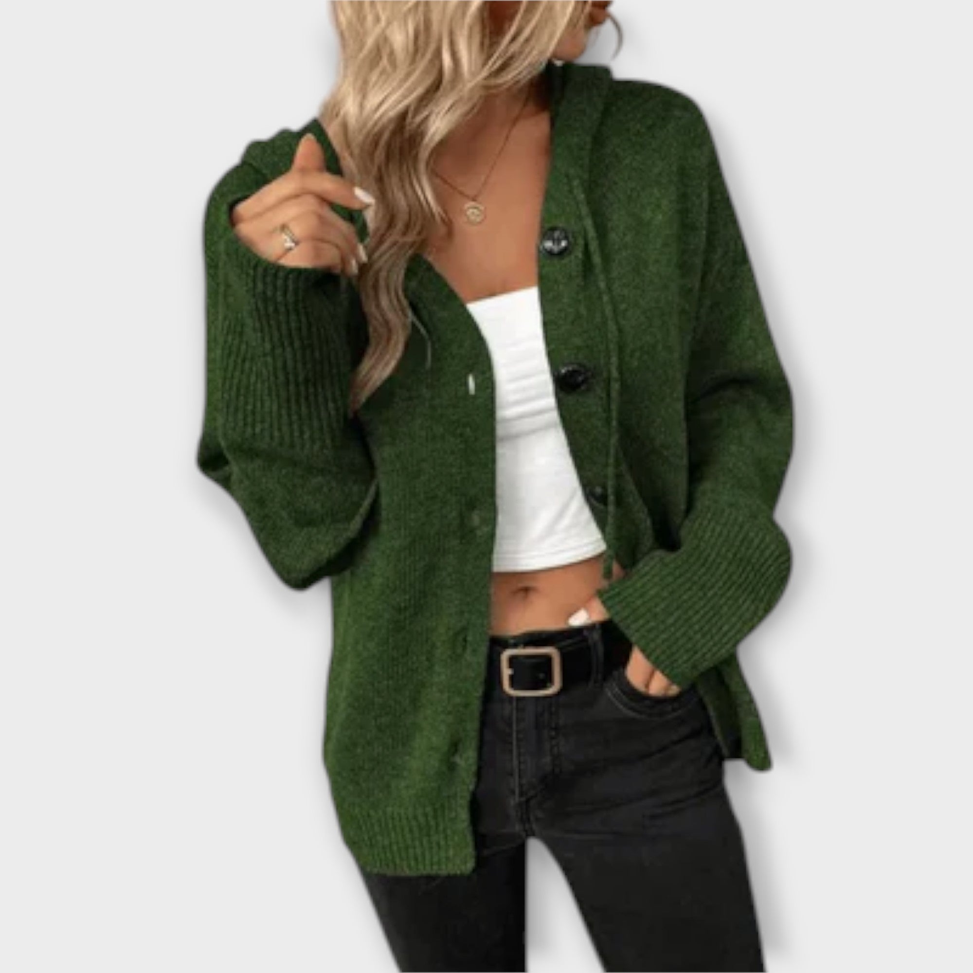 Brittan - Strikket Cardigan med Knapper