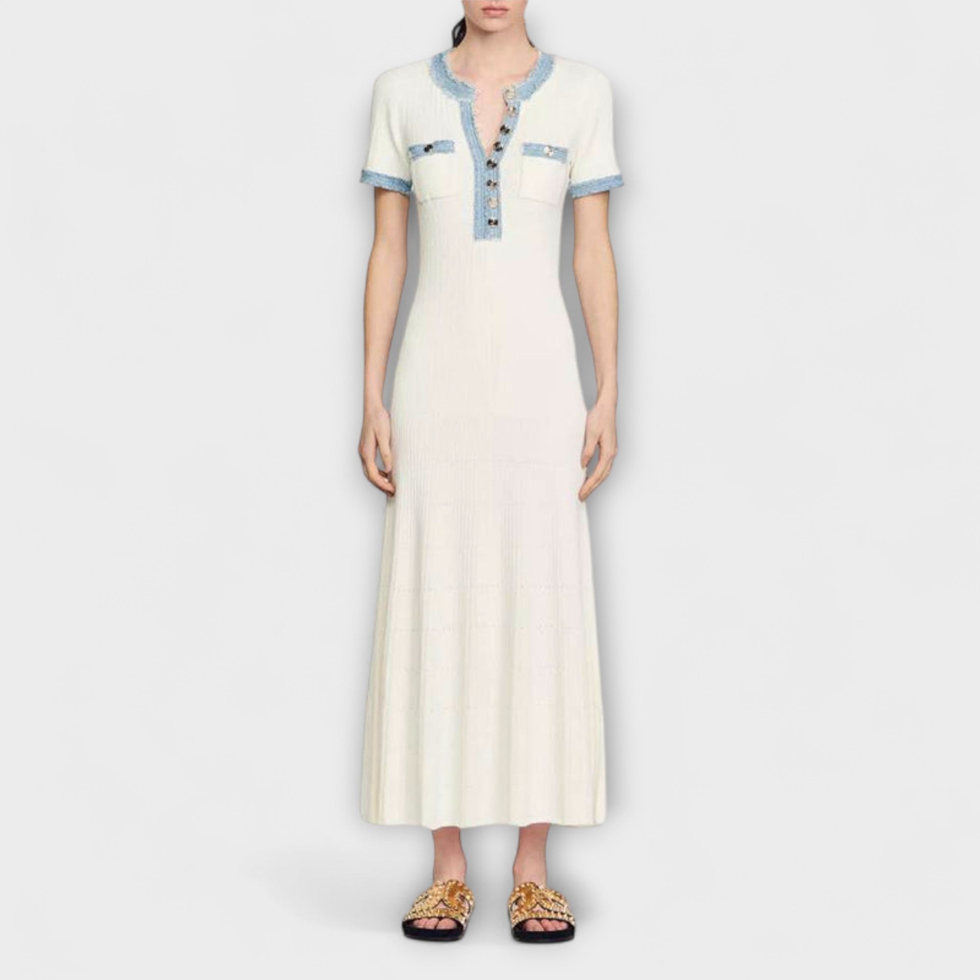 Alecia - Strukturert Maxi Kjole