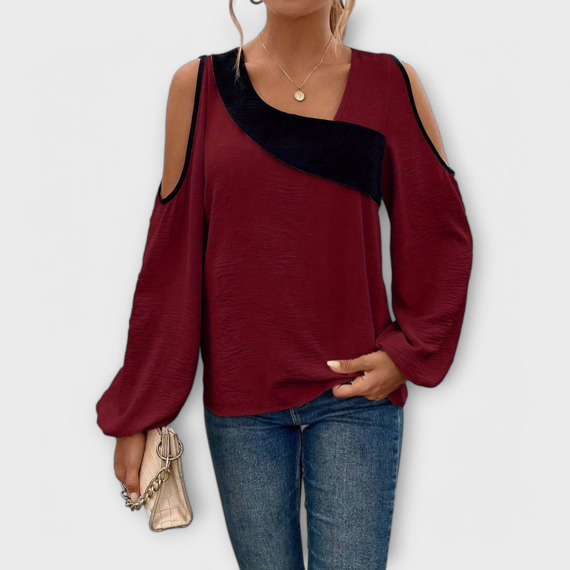 Scarlett - Bluse med Firkanthals
