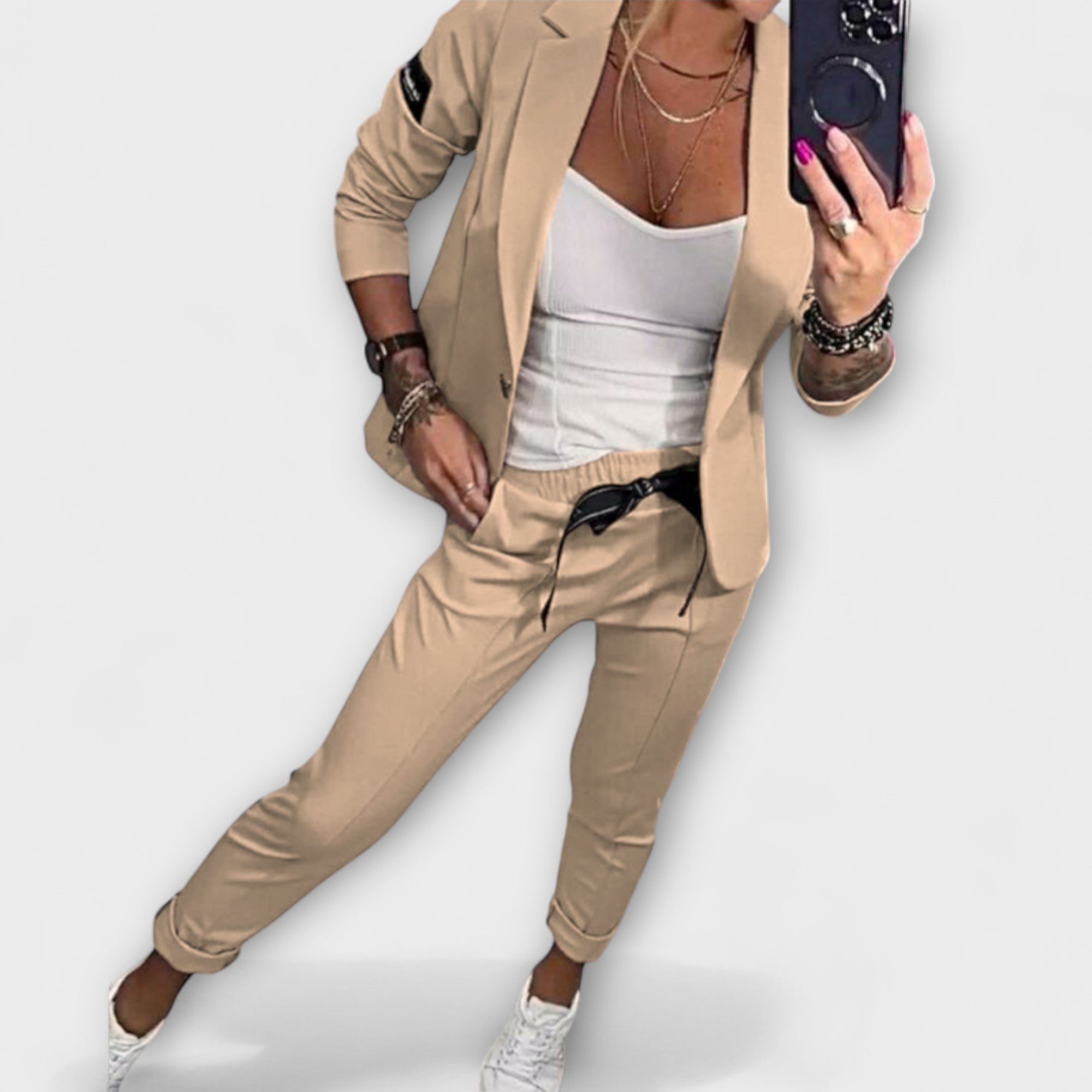 Malou - Koordinert sett med topp, jakke og bukser