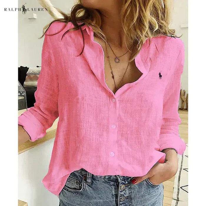 R. Ꮮаᴜгеn Lin Button-Up Skjorte
