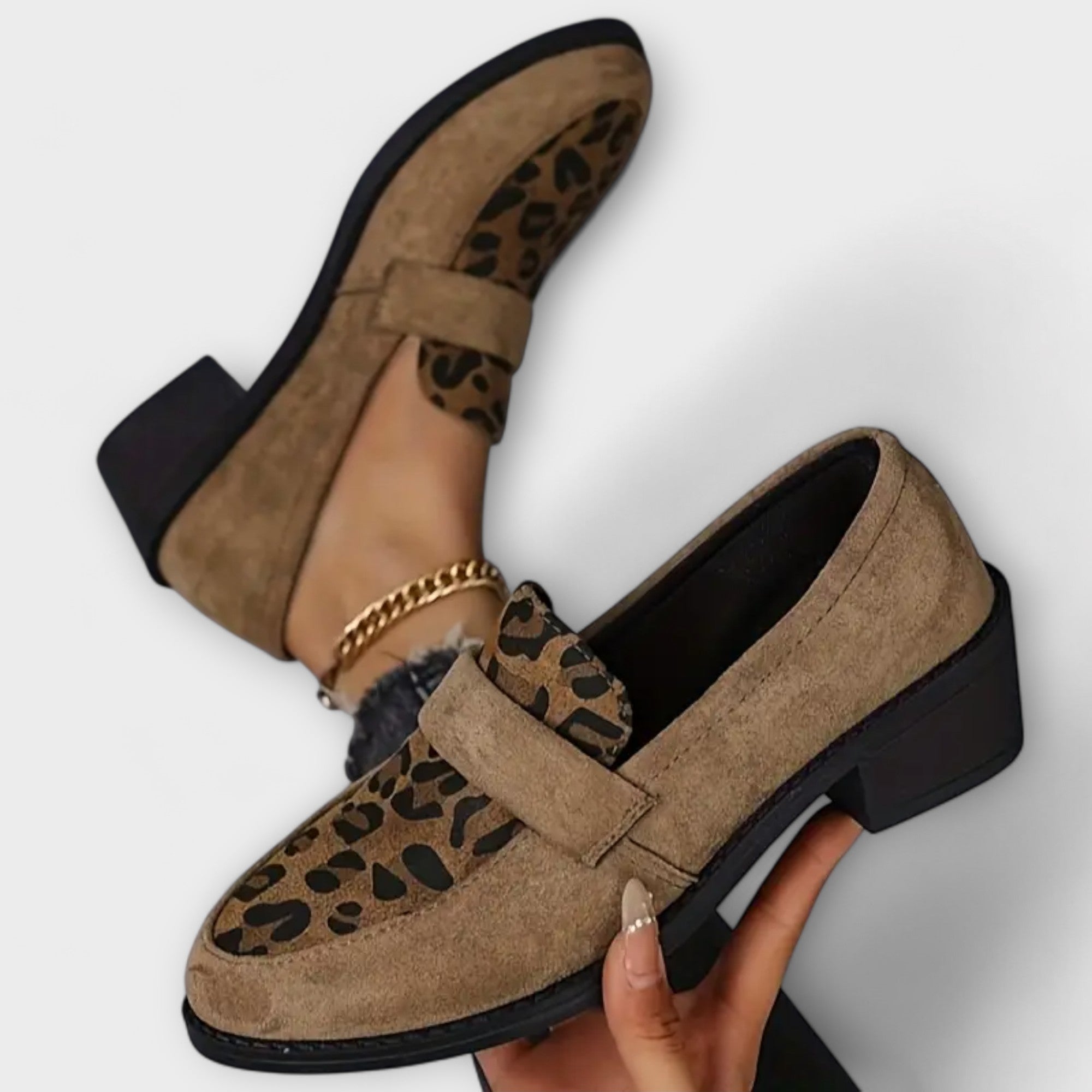 Karla - Elegante Kvinners Sko med Leopardmønster