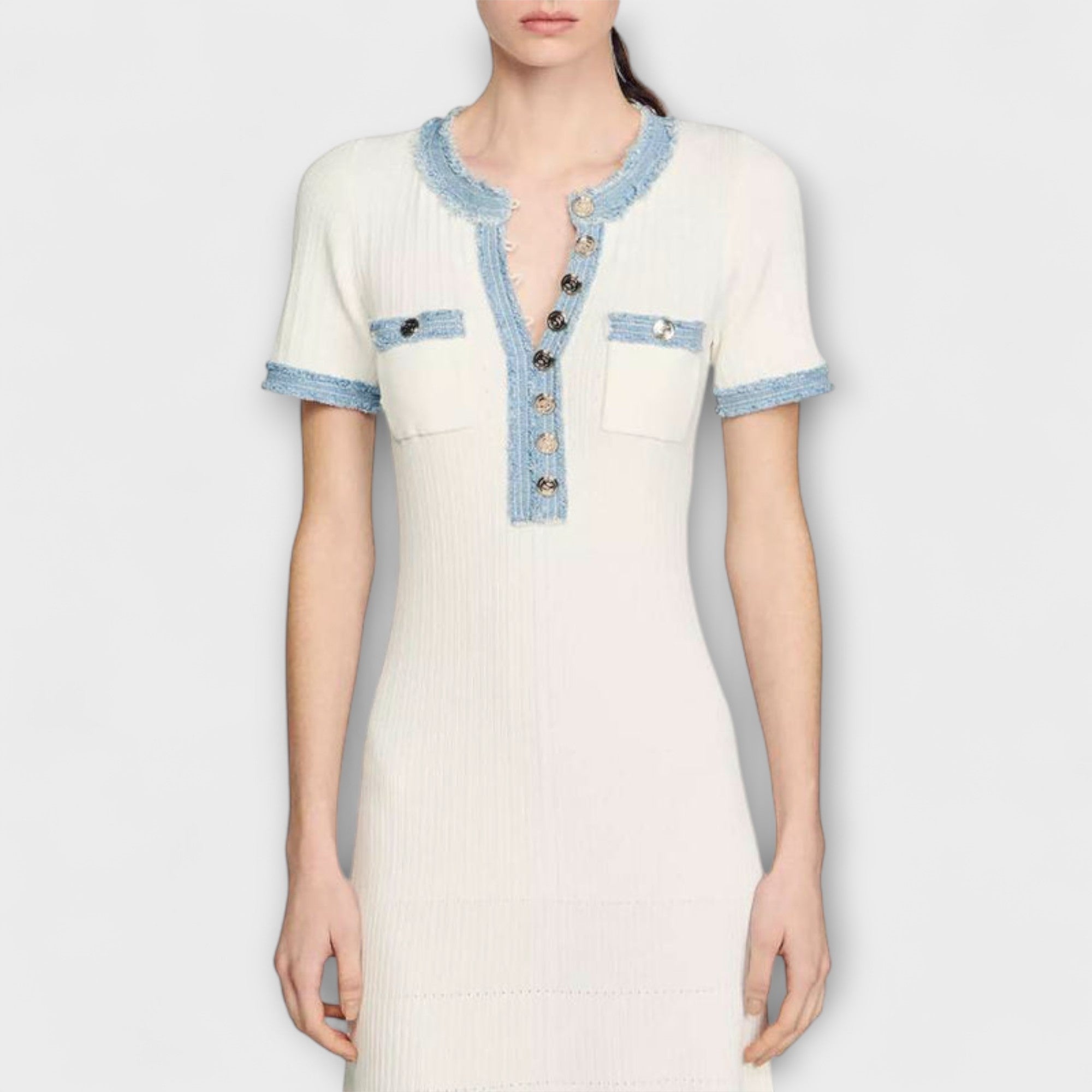 Alecia - Strukturert Maxi Kjole