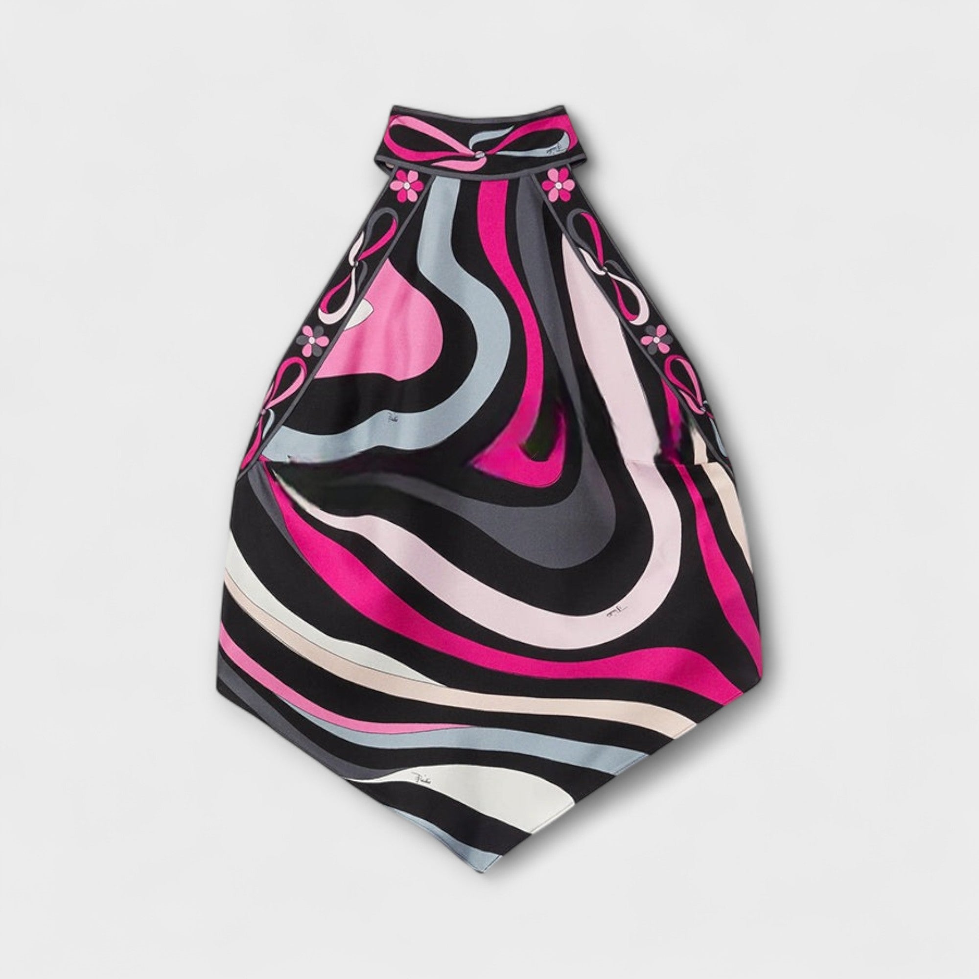 Everly - Sett med Halter Top og Asymmetrisk Midi Skjørt