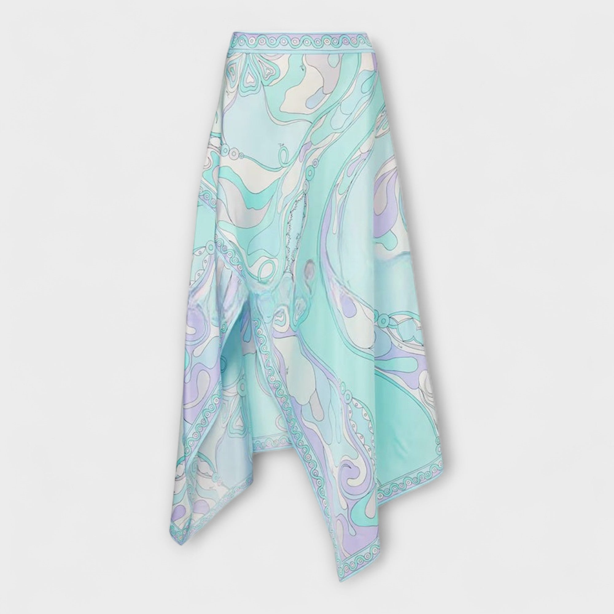 Everly - Sett med Halter Top og Asymmetrisk Midi Skjørt