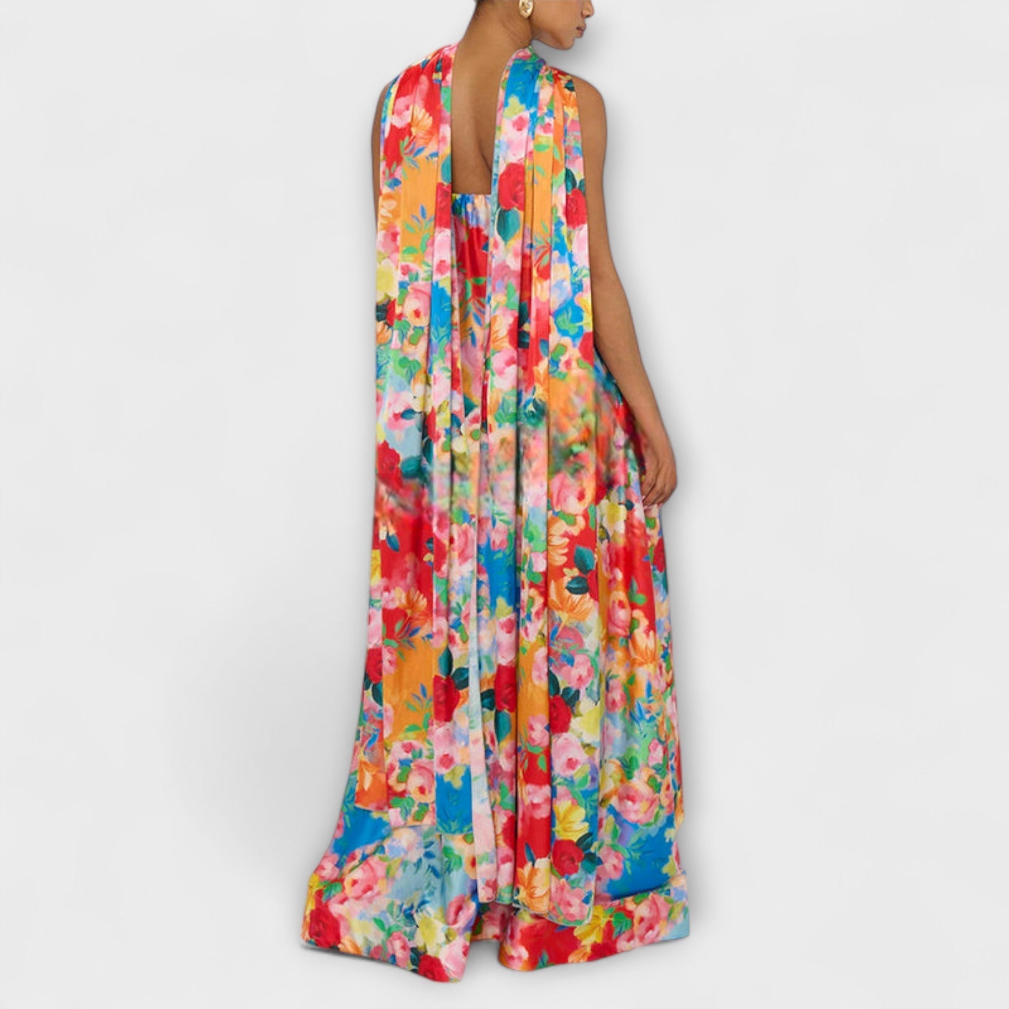Harlow - Off-Shoulder Blomstrete Maxi Kjole