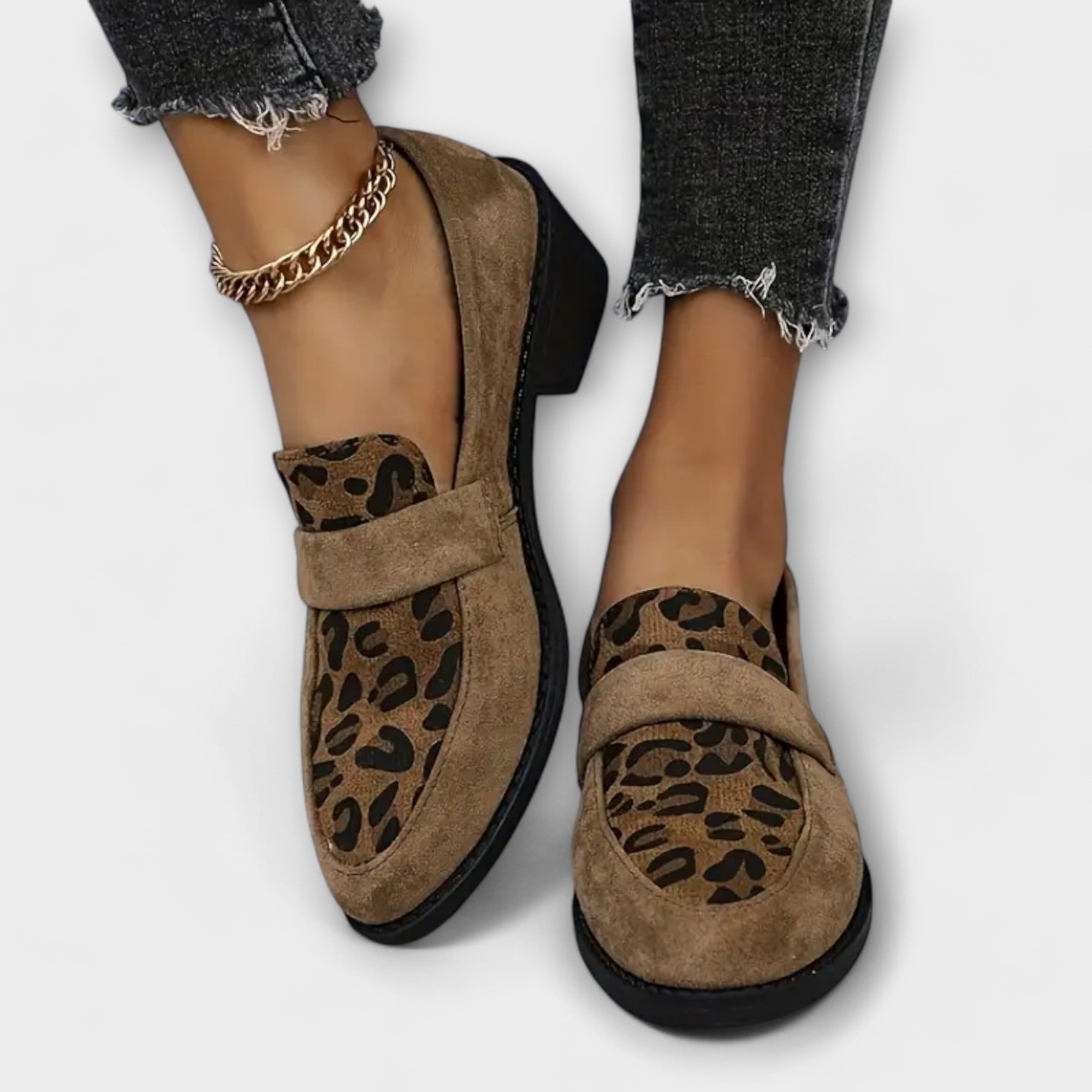 Karla - Elegante Kvinners Sko med Leopardmønster
