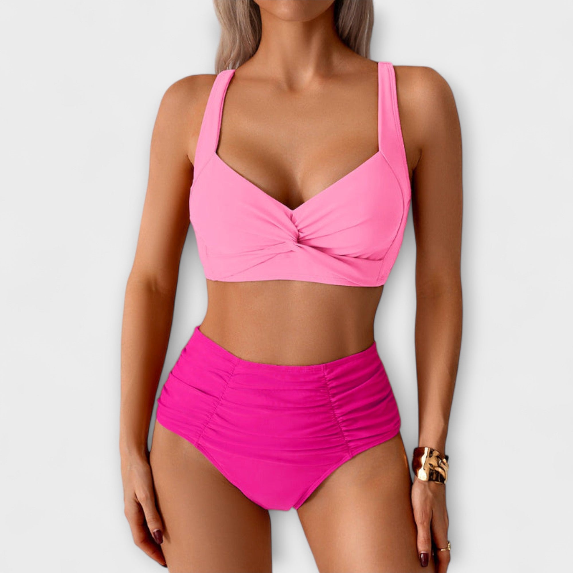 Zoe - Rynket Bandeau Badedrakt