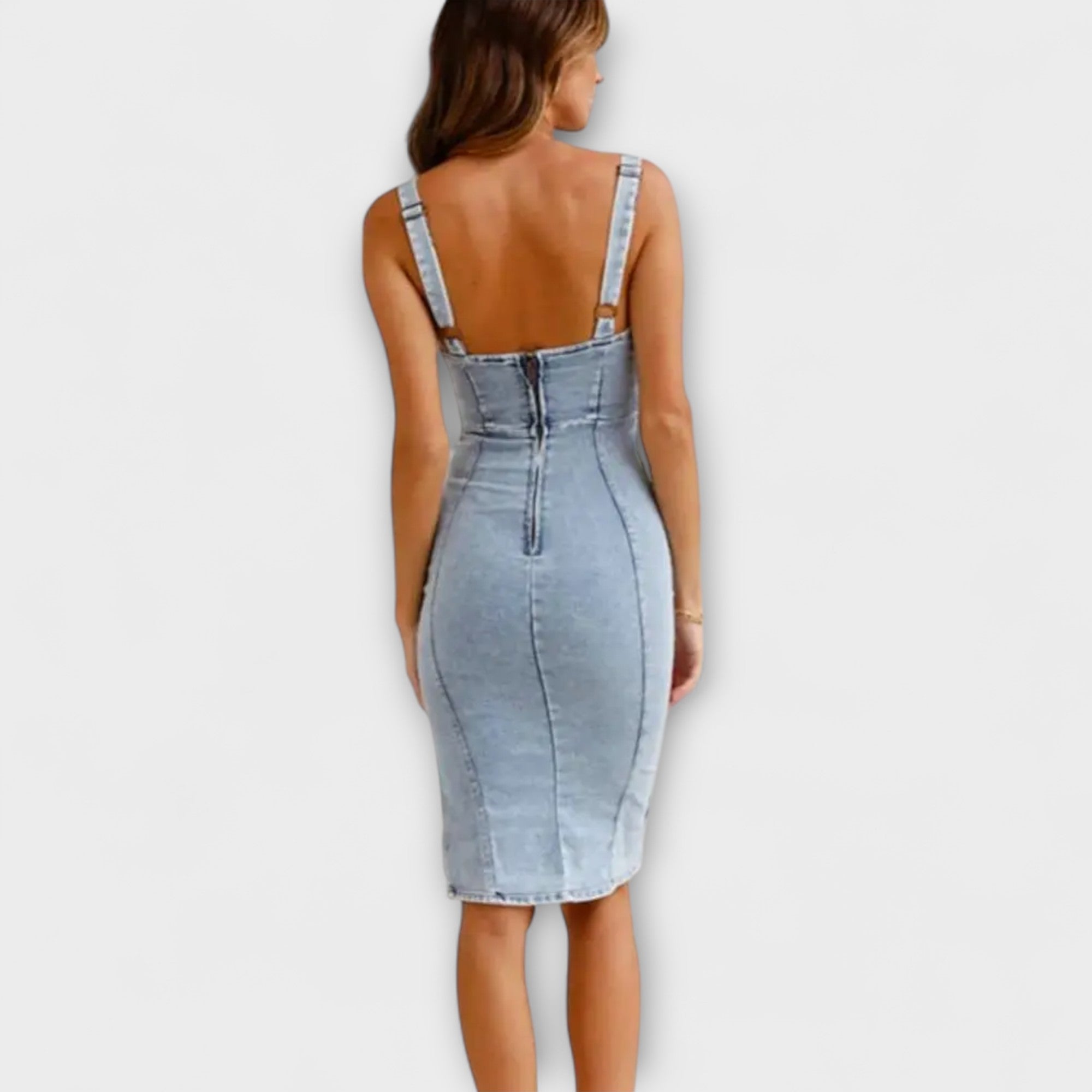 Anna - Denimkjole med justerbare stropper