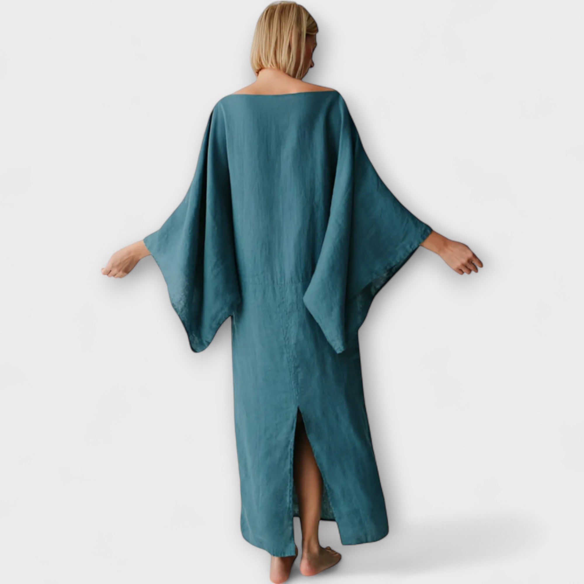Dana - Kimono Kjole Laget av Lin og Bomull
