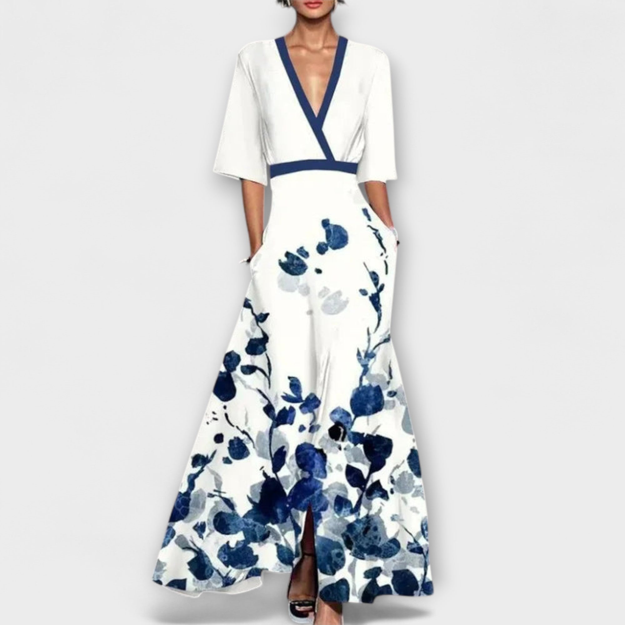 Alma - Elegant Ermeløs Design Kjole for Damer