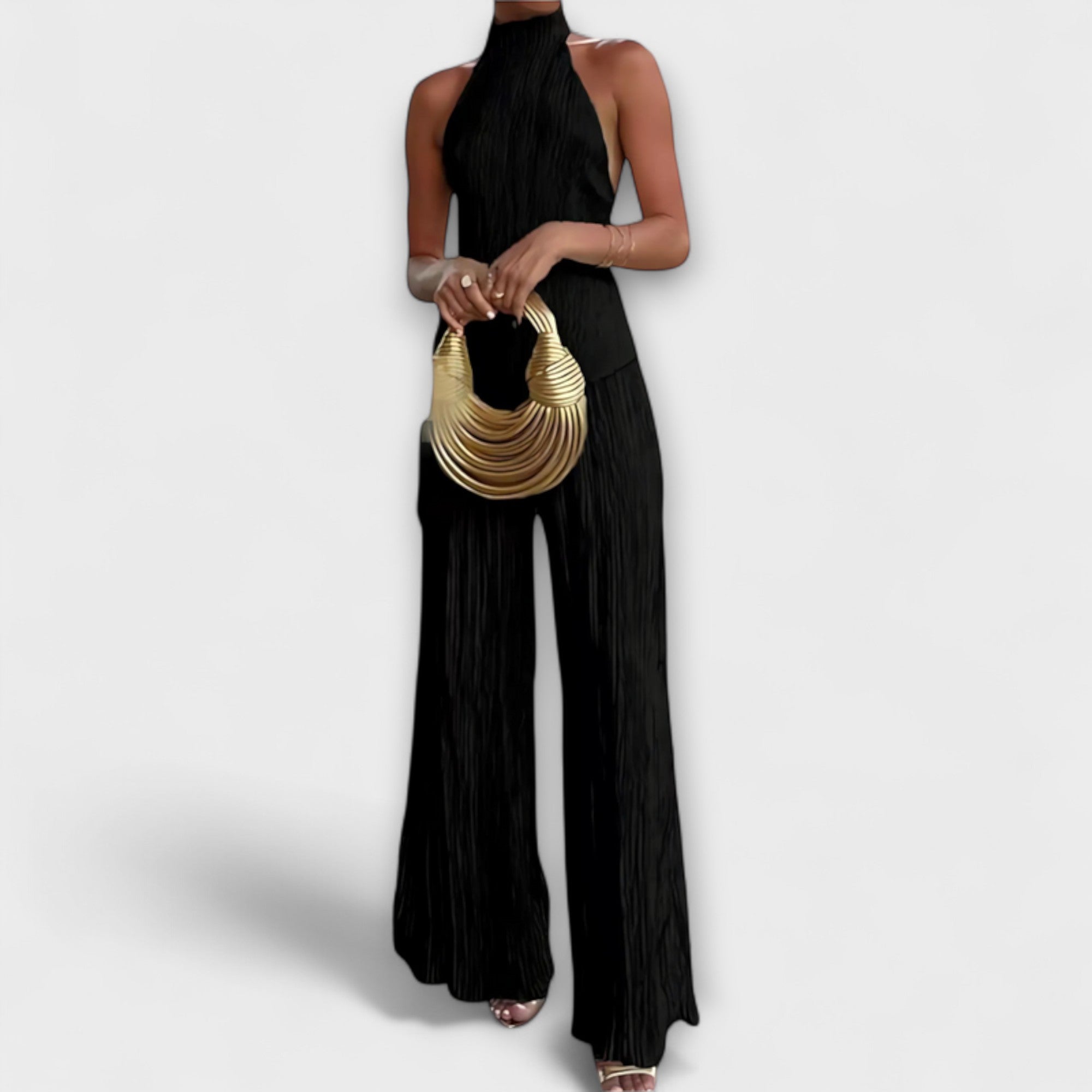 Pilarica - Elegant Plisserte Asymmetrisk Sett