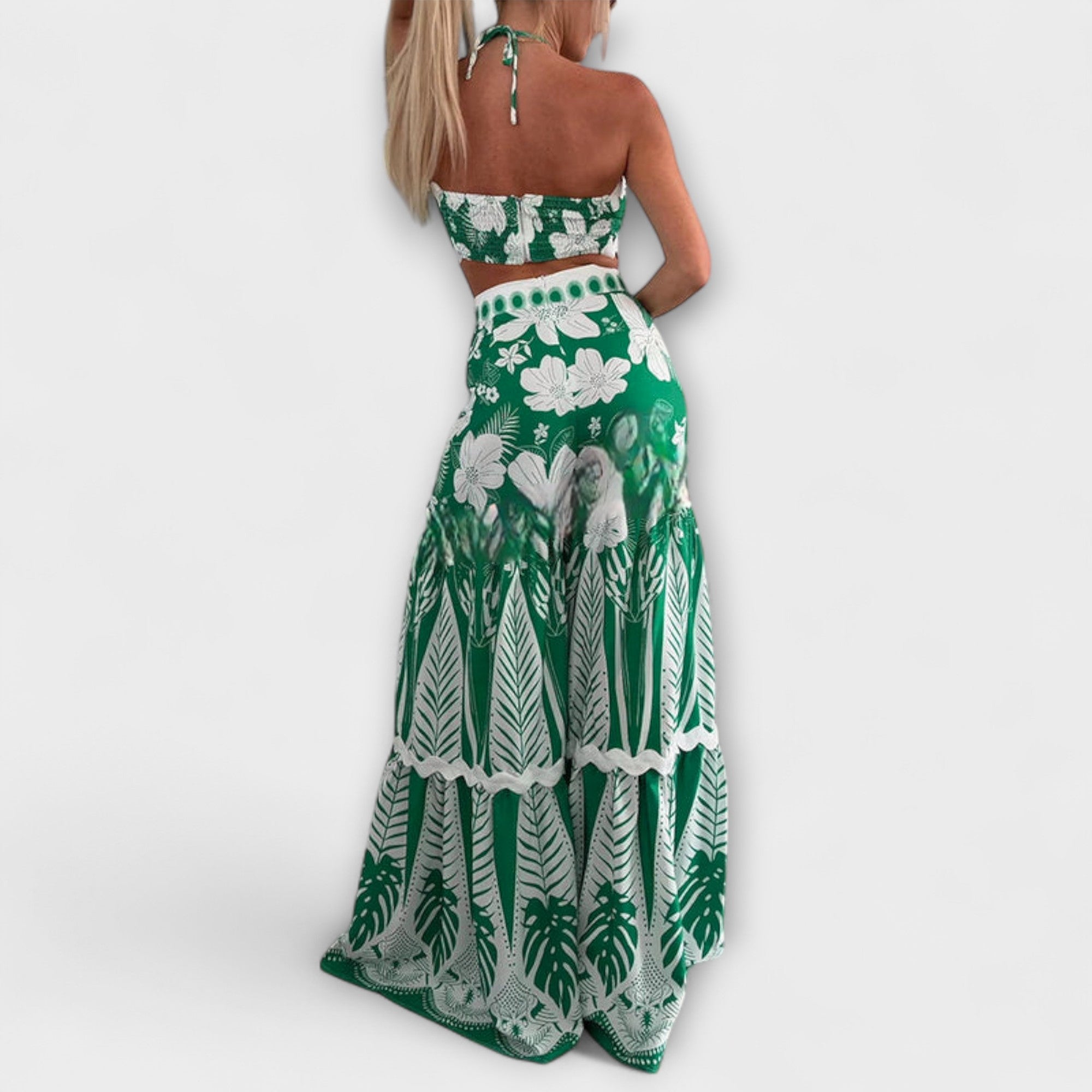 Zella - Cassie Ric Rac Trim Halter Ring Sett