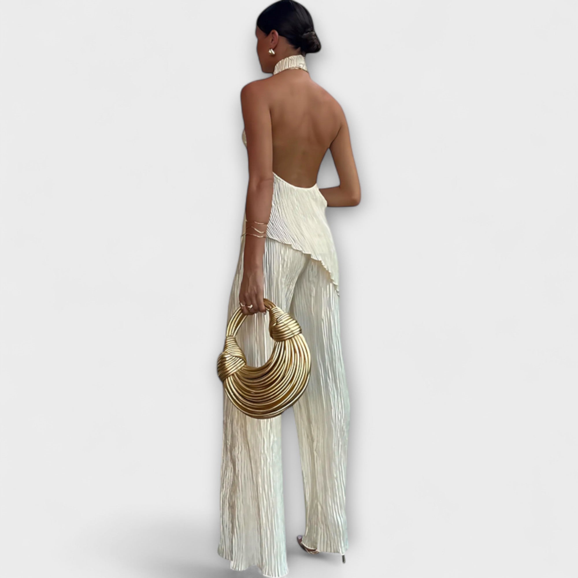 Pilarica - Elegant Plisserte Asymmetrisk Sett