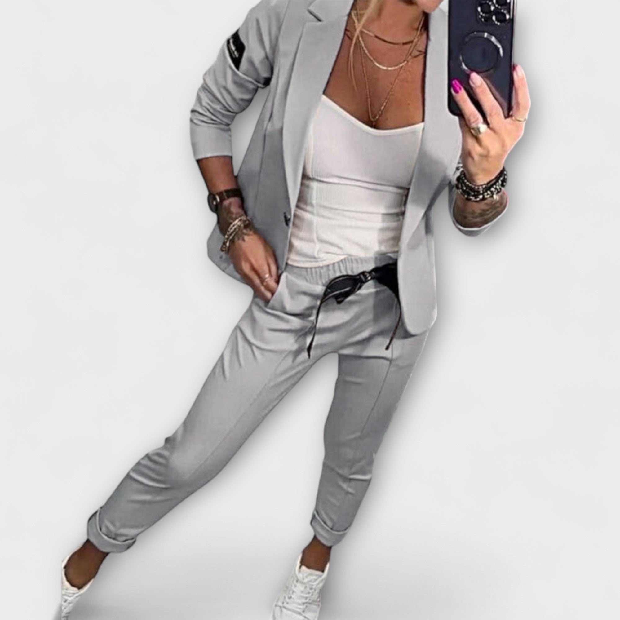 Malou - Koordinert sett med topp, jakke og bukser