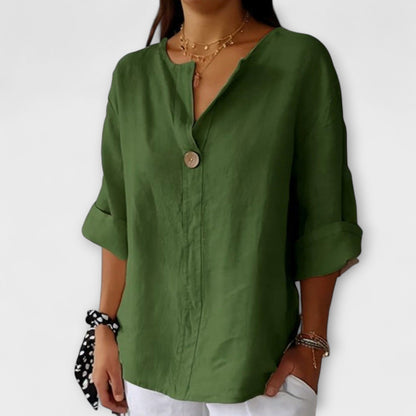 Nicole - Stilig Bluse med V-Hals