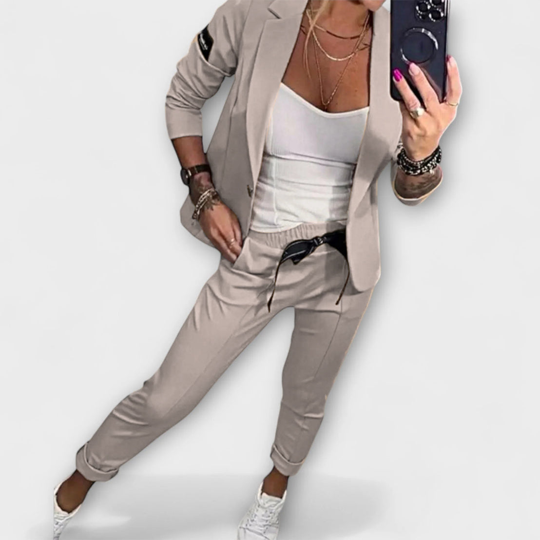 Malou - Koordinert sett med topp, jakke og bukser