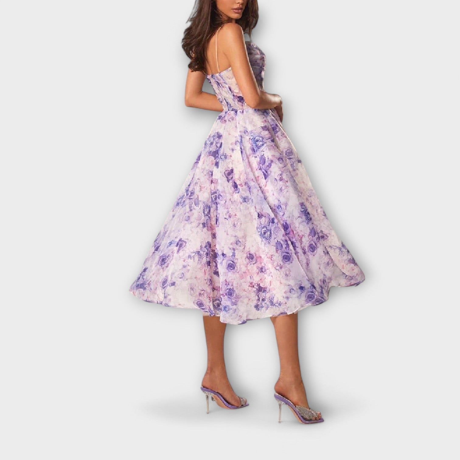 Elegant Chiffon Midi Kjole