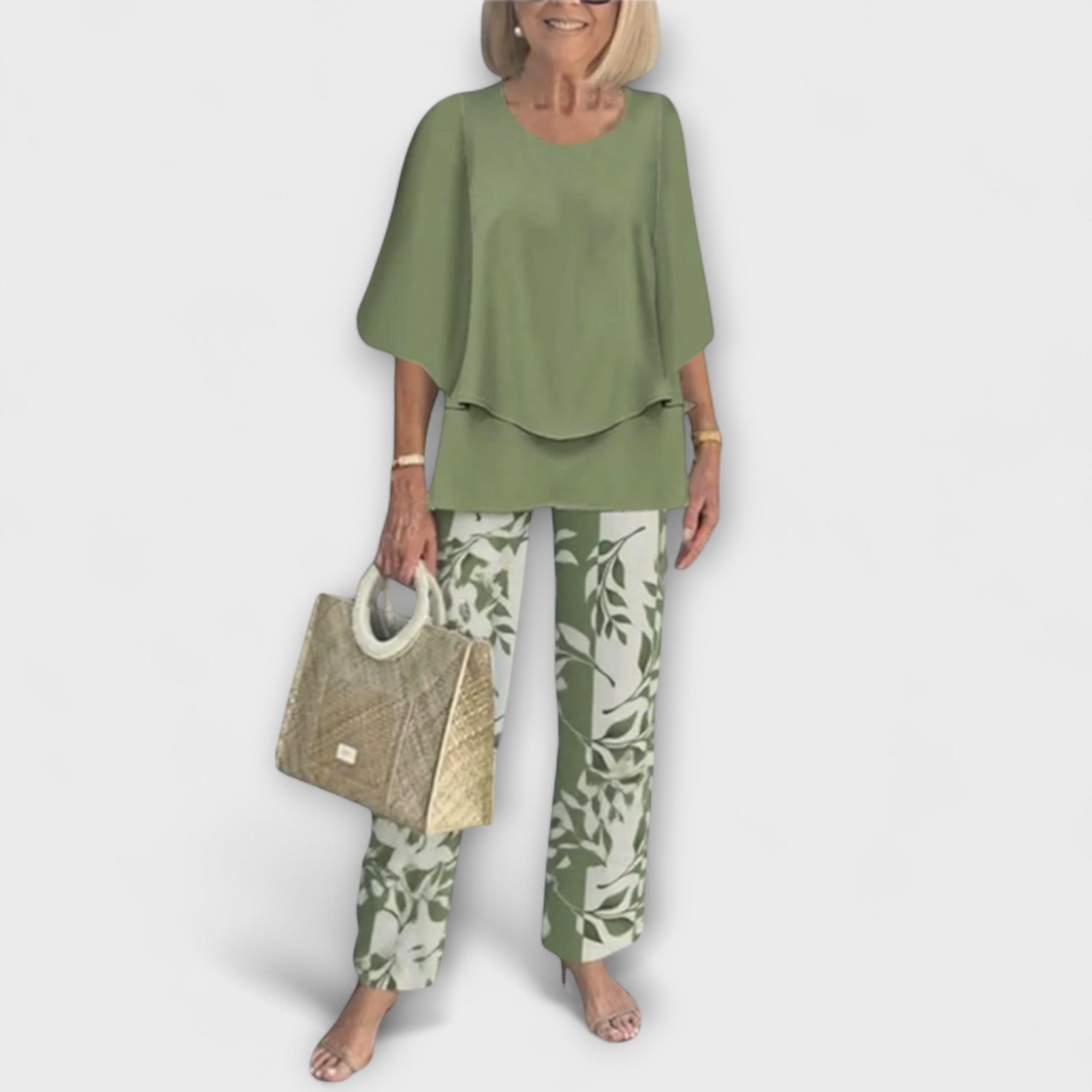 Rosamund - Moderne Sett med Komfortabel Bluse og Bukser