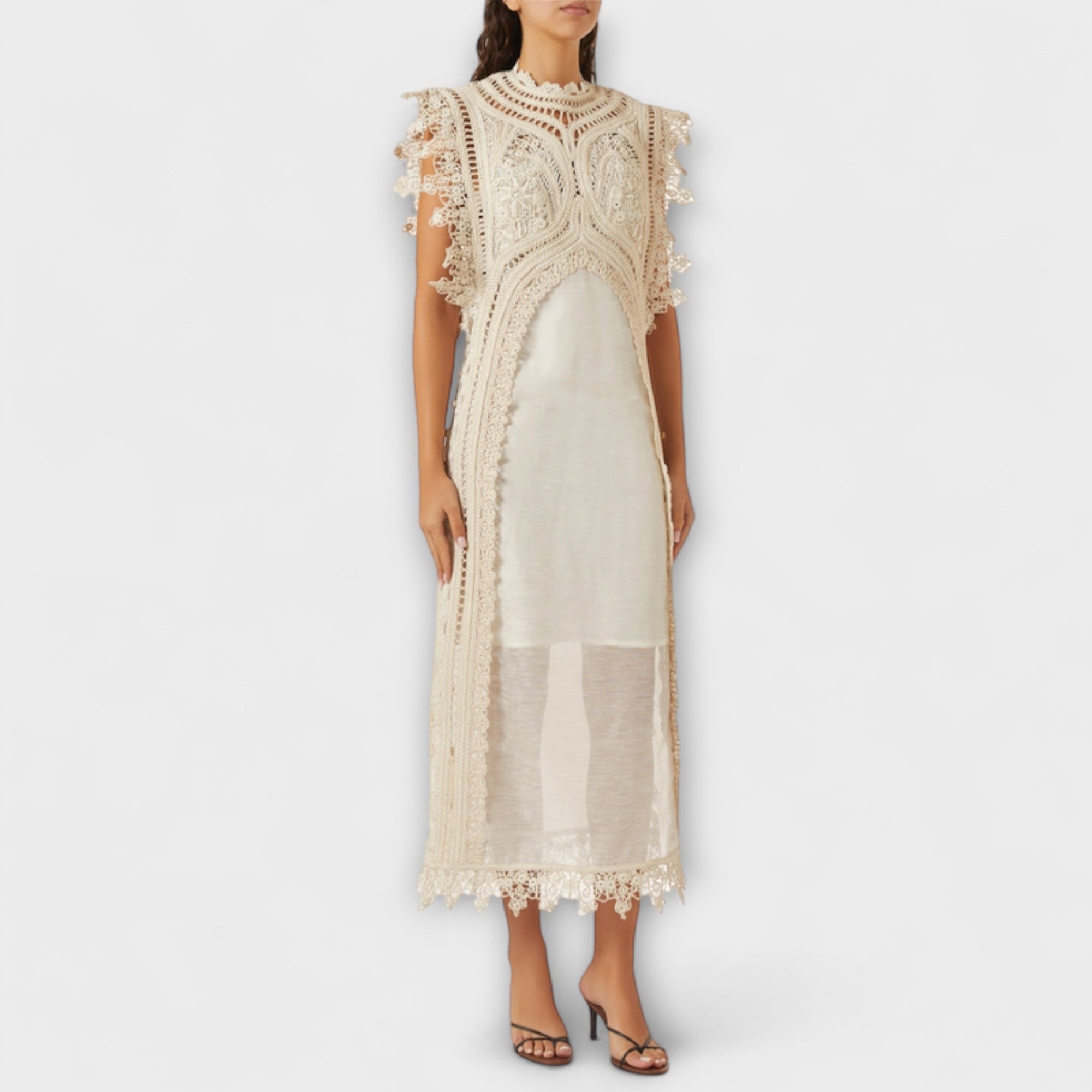 Mira - Vevd Hult Organza Maxi Kjole