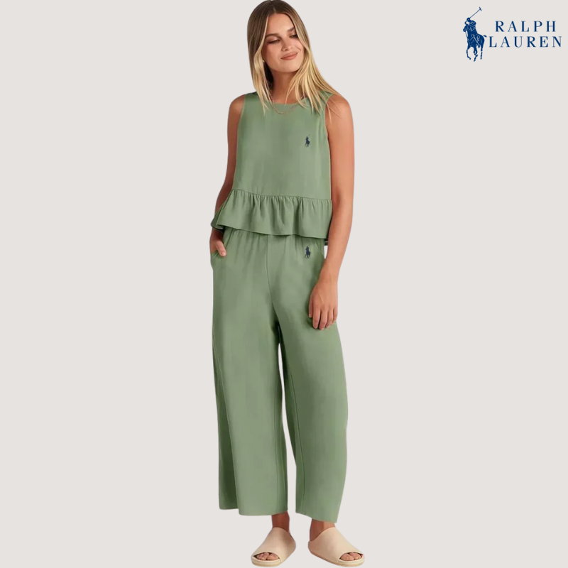 Ꮢalph Ꮮаᴜгеn Ruffled To-delt Sett + Gratis Solhatt – Kjøp 1 Få 2
