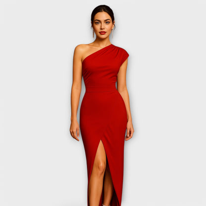 Elegant Asymmetrisk Kveldsdrakt