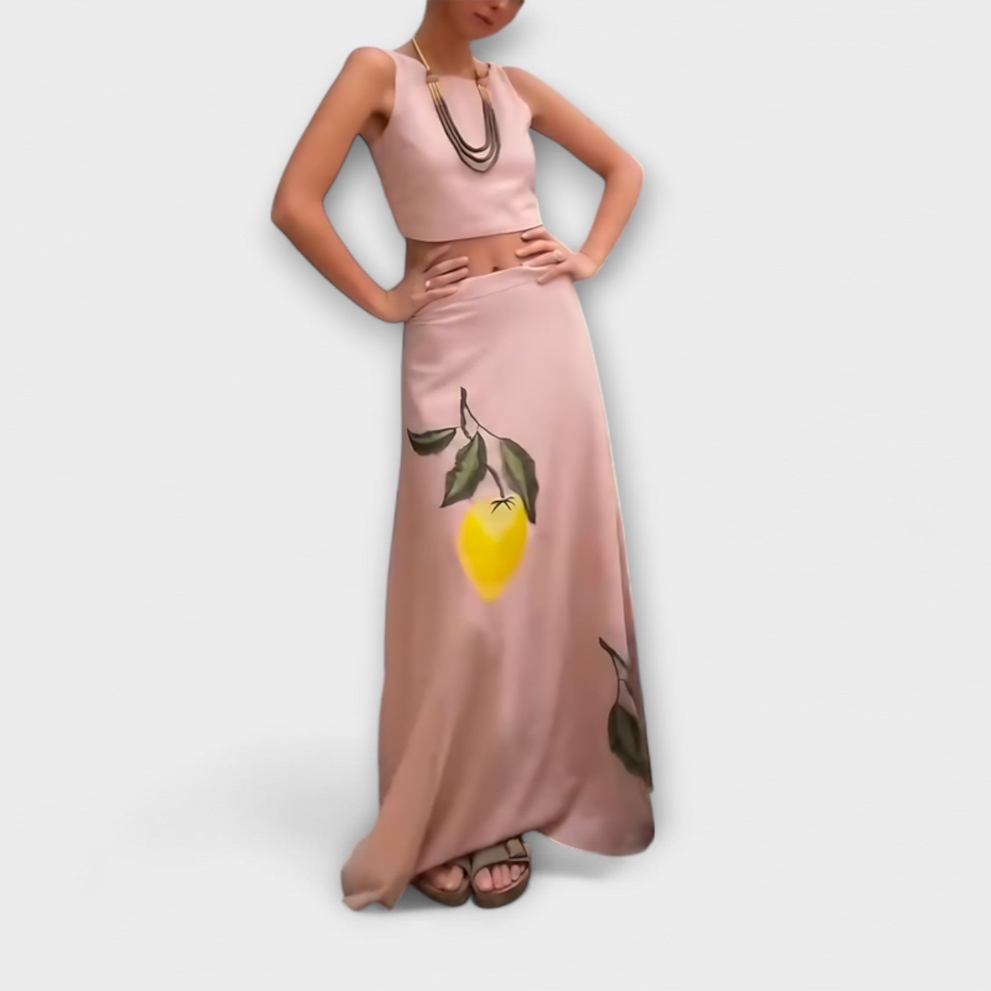 Cosima - Amalfi Print Midi Skjørt