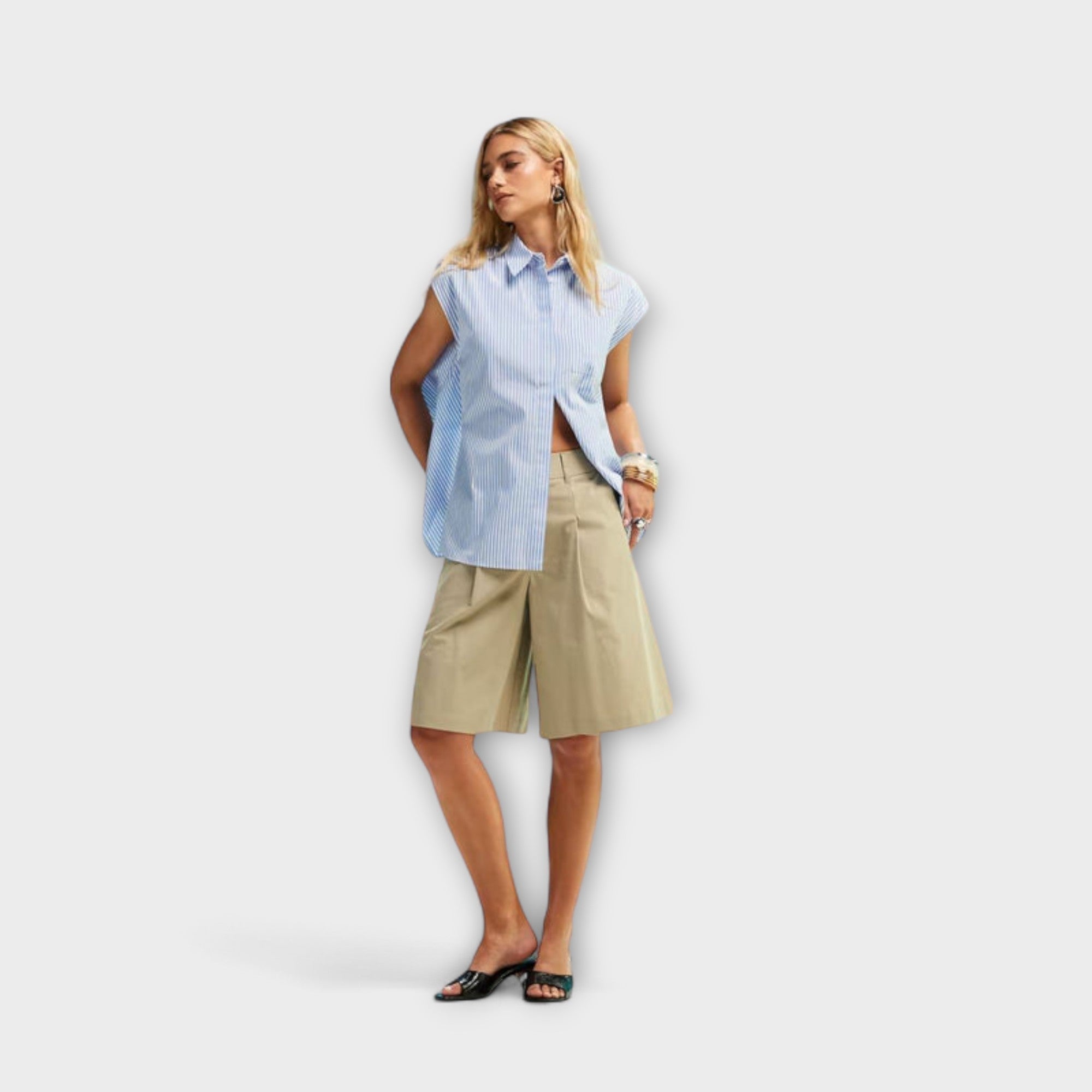 Leona - Uten Ermer Stripete Topp