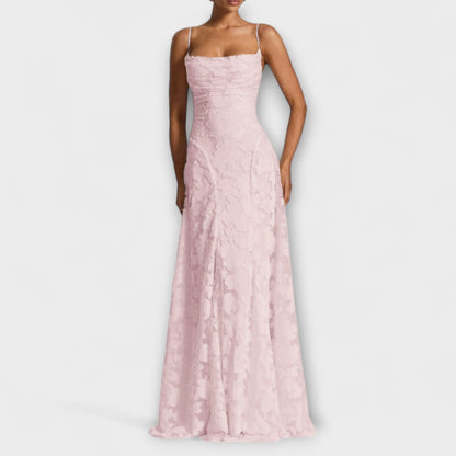 Emberly - Elegant Jacquard Maxi Kjole
