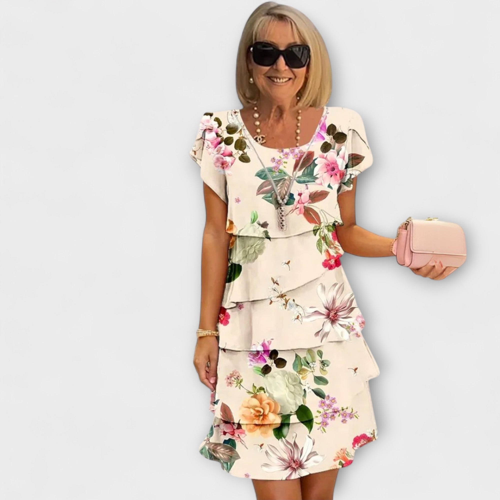 Lillian - Blomster Eleganse Kjole