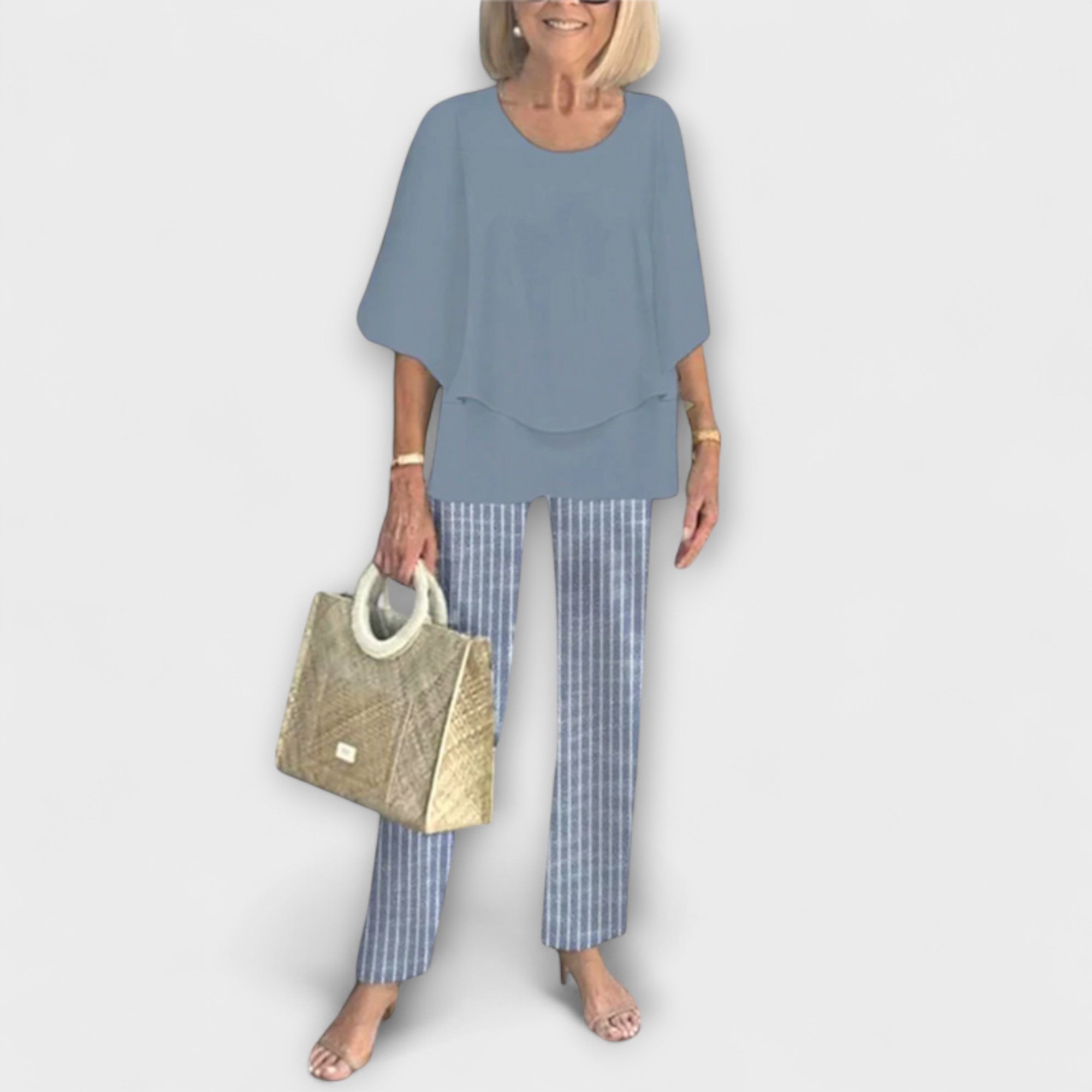 Rosamund - Moderne Sett med Komfortabel Bluse og Bukser