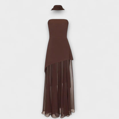 Goldie - Maxi Kjole Laget av Chiffon