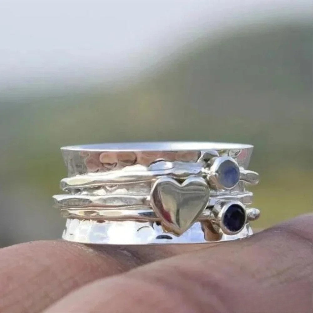 Hjerteformet Spinner Ring