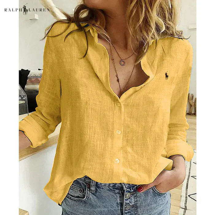 R. Ꮮаᴜгеn Lin Button-Up Skjorte