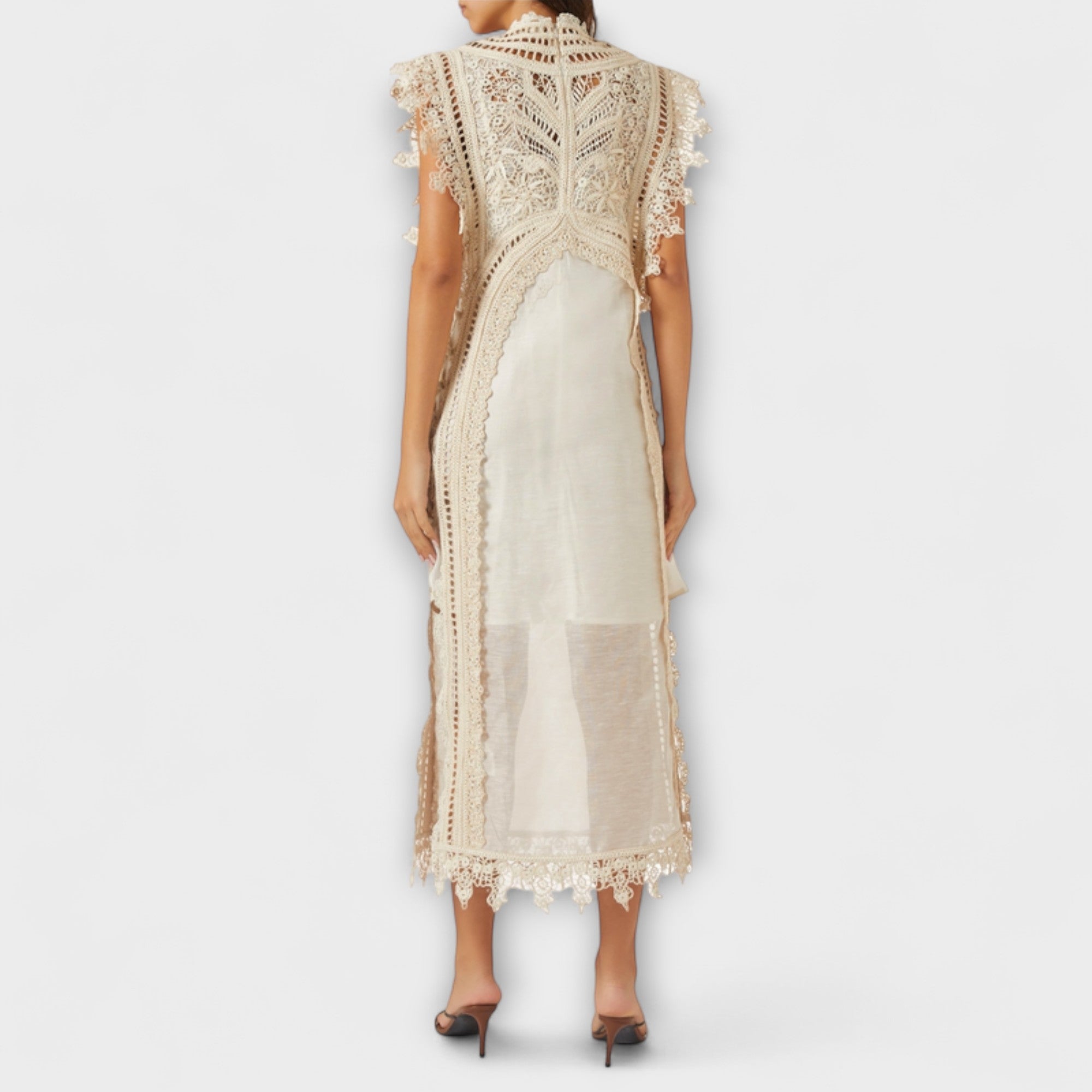 Mira - Vevd Hult Organza Maxi Kjole